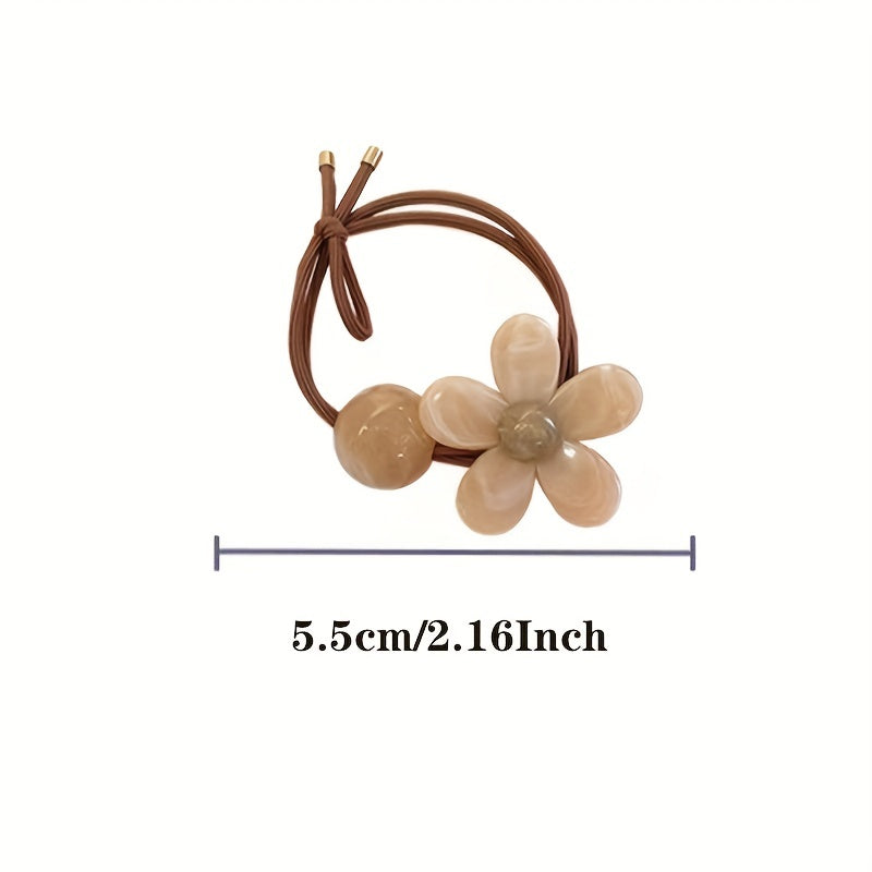 Set Cute Flower Elastic Hair Bands( one set)