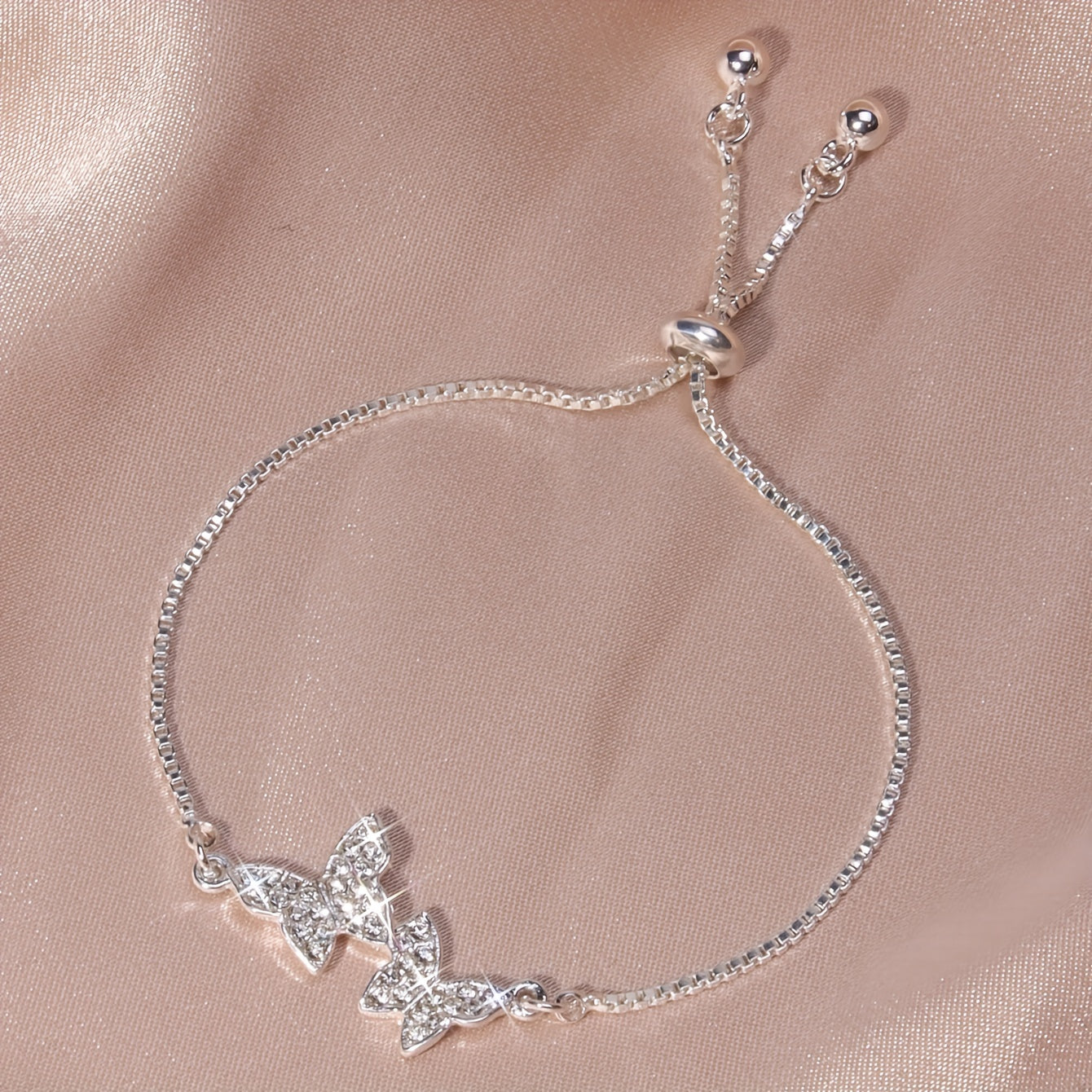 Double Butterfly Chain Bracelet