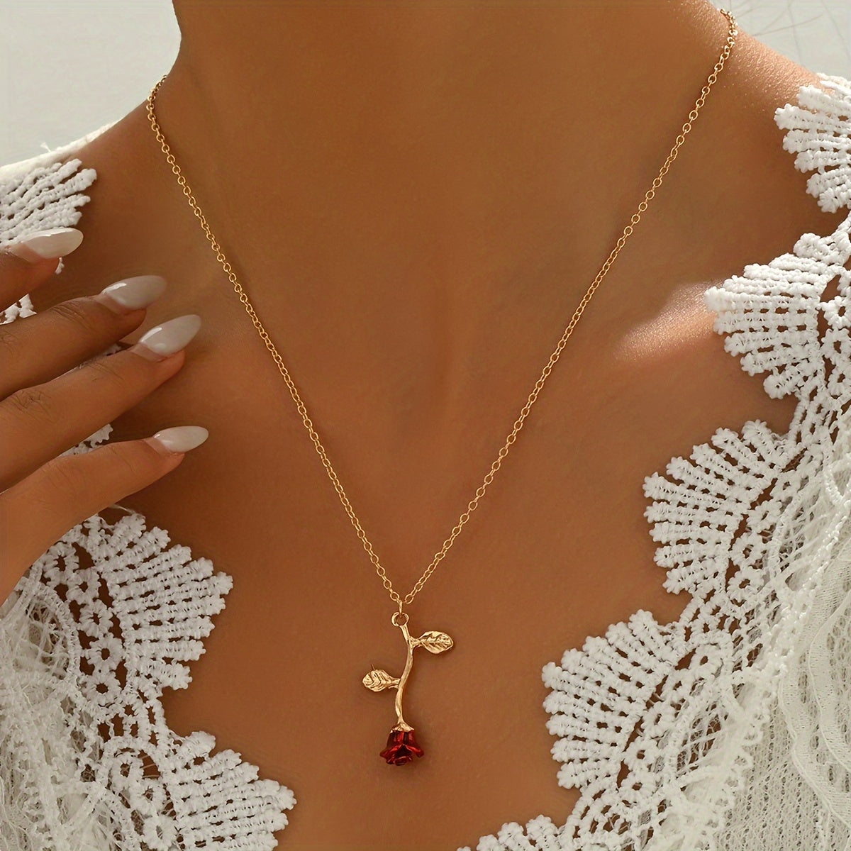 Rose Flower Necklace