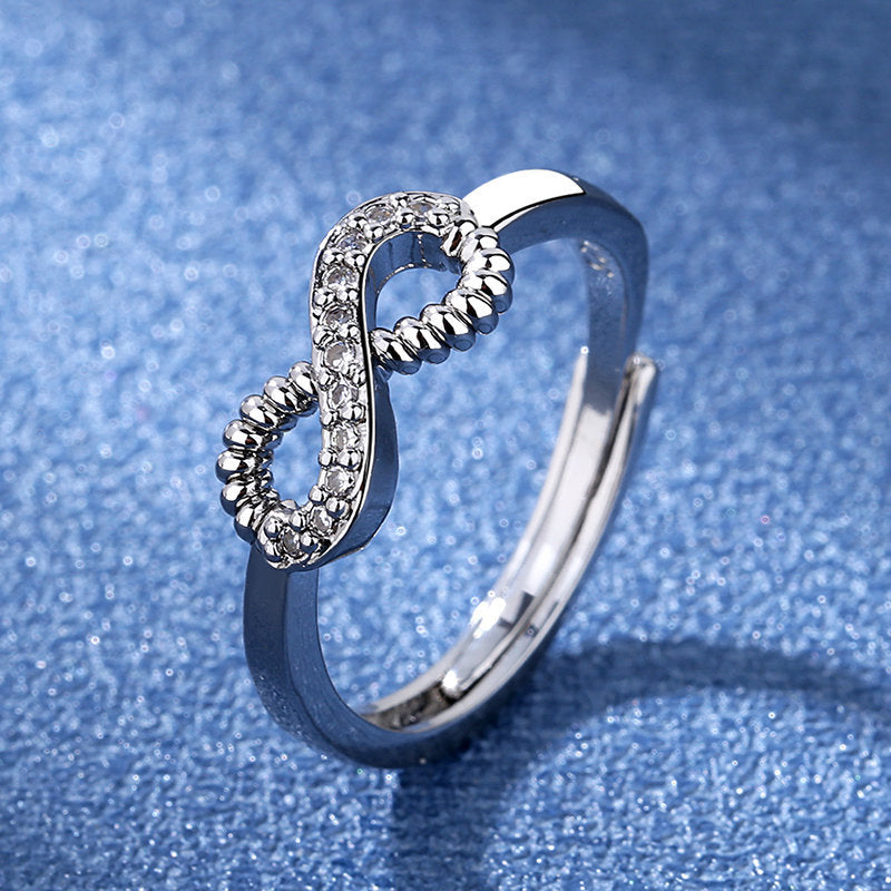 Adjustable Ring Infinity Shaped Ring