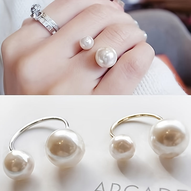 Double Pearl Ring