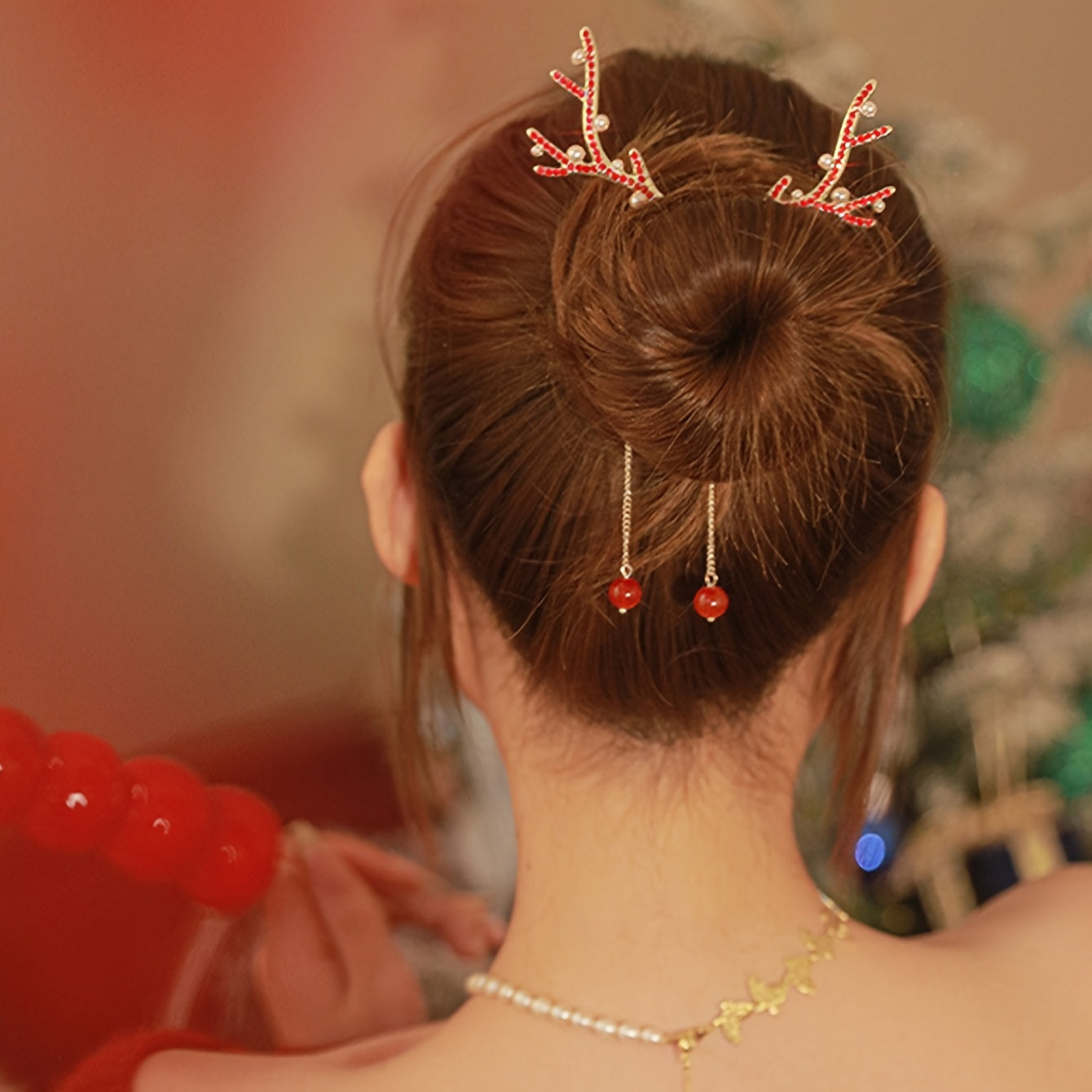 Reindeer Christmas Hairpin
