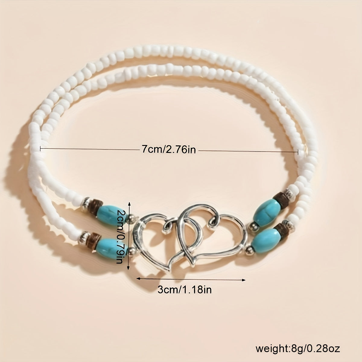 Double Layer Rice Bead Anklet