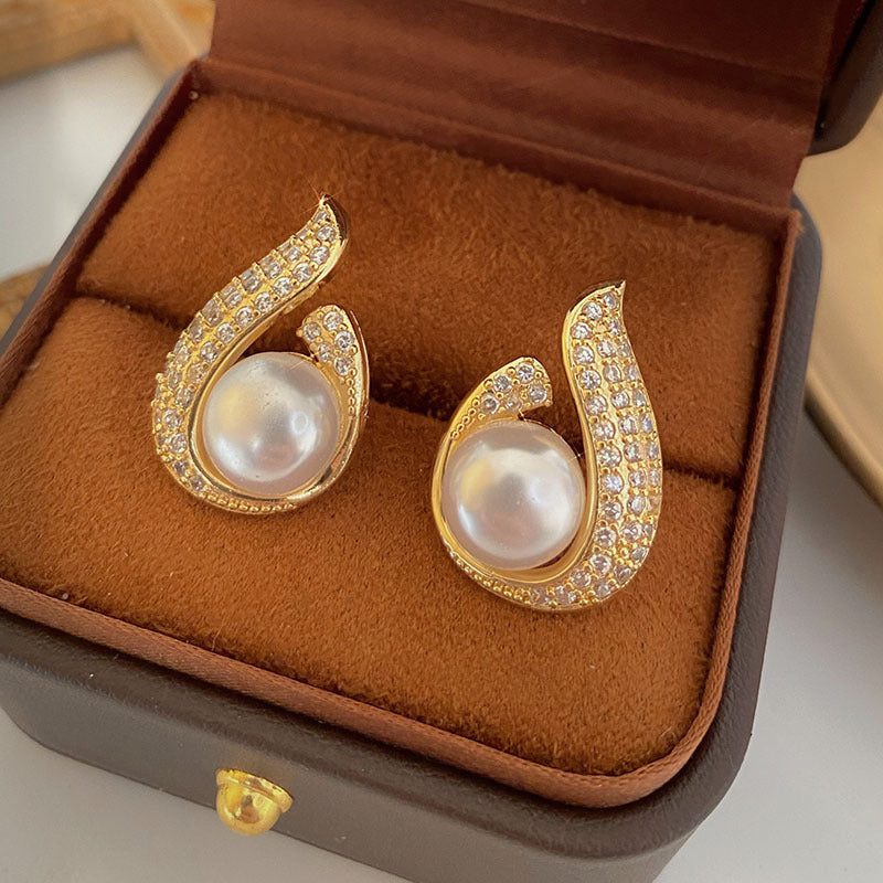 Waterdrop Shape Faux Pearl Earrings