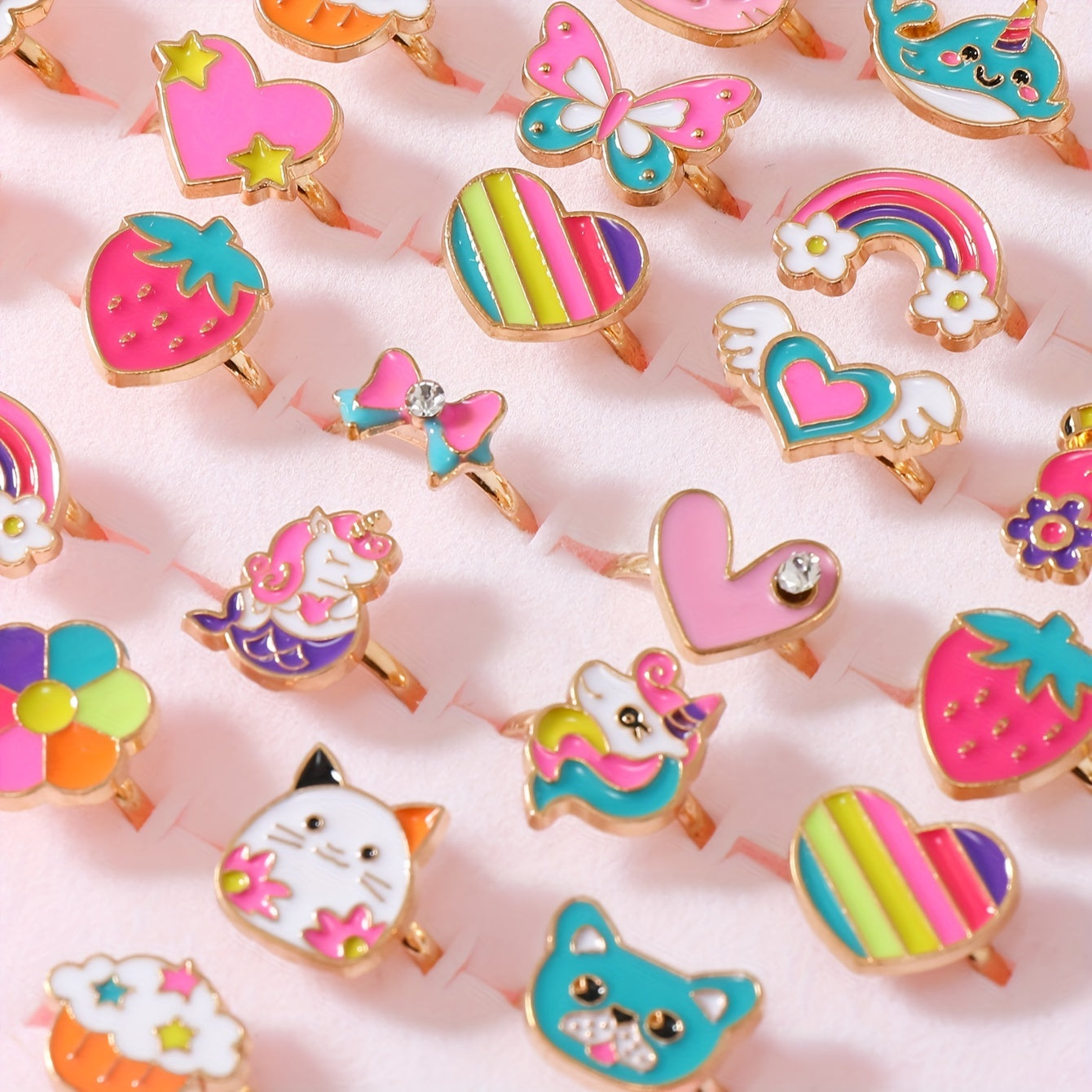 36pc Kids Mixed Rings