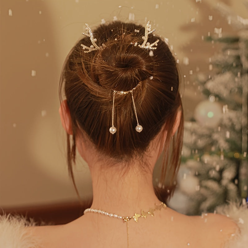 Reindeer Christmas Hairpin