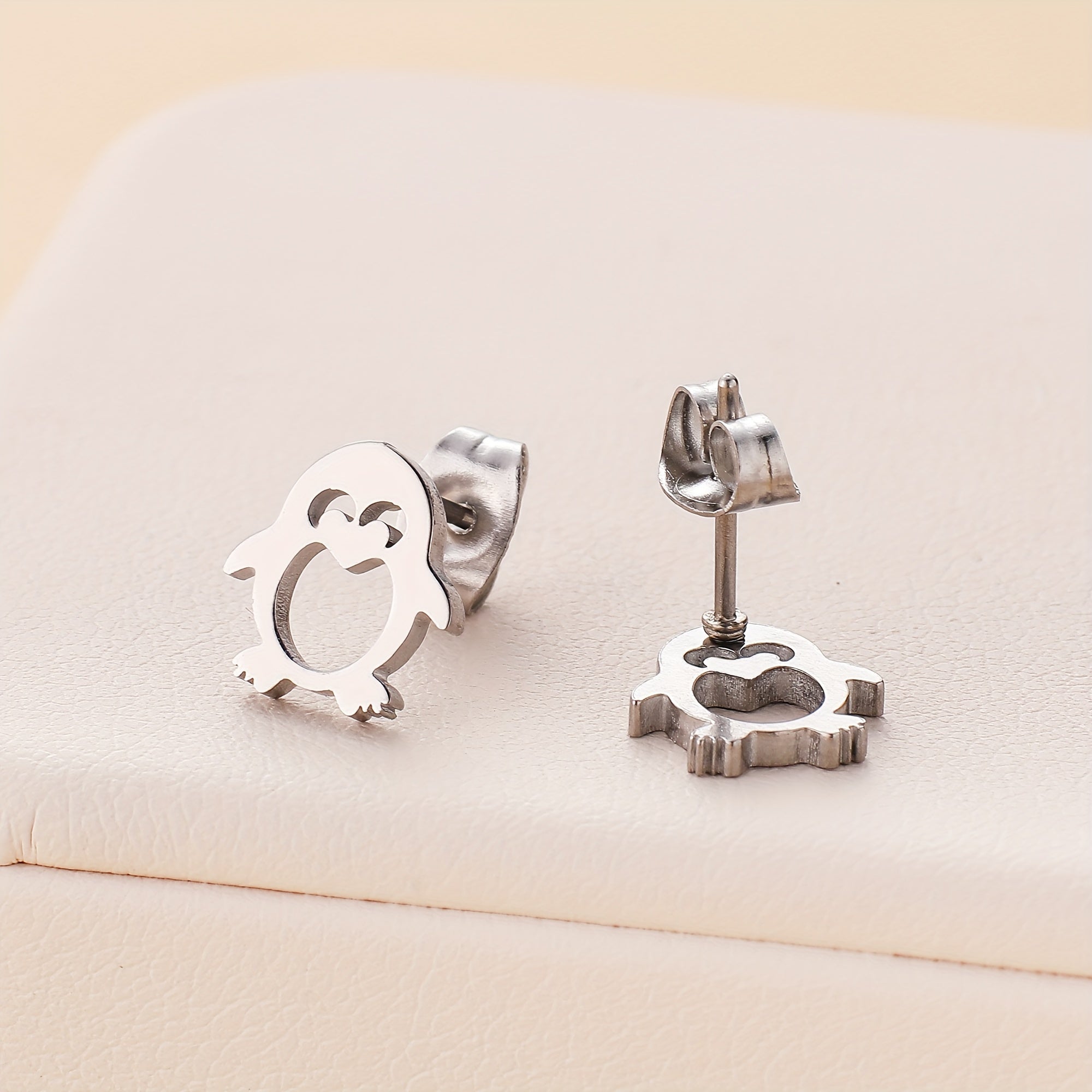Hollow Penguin Shaped Earrings