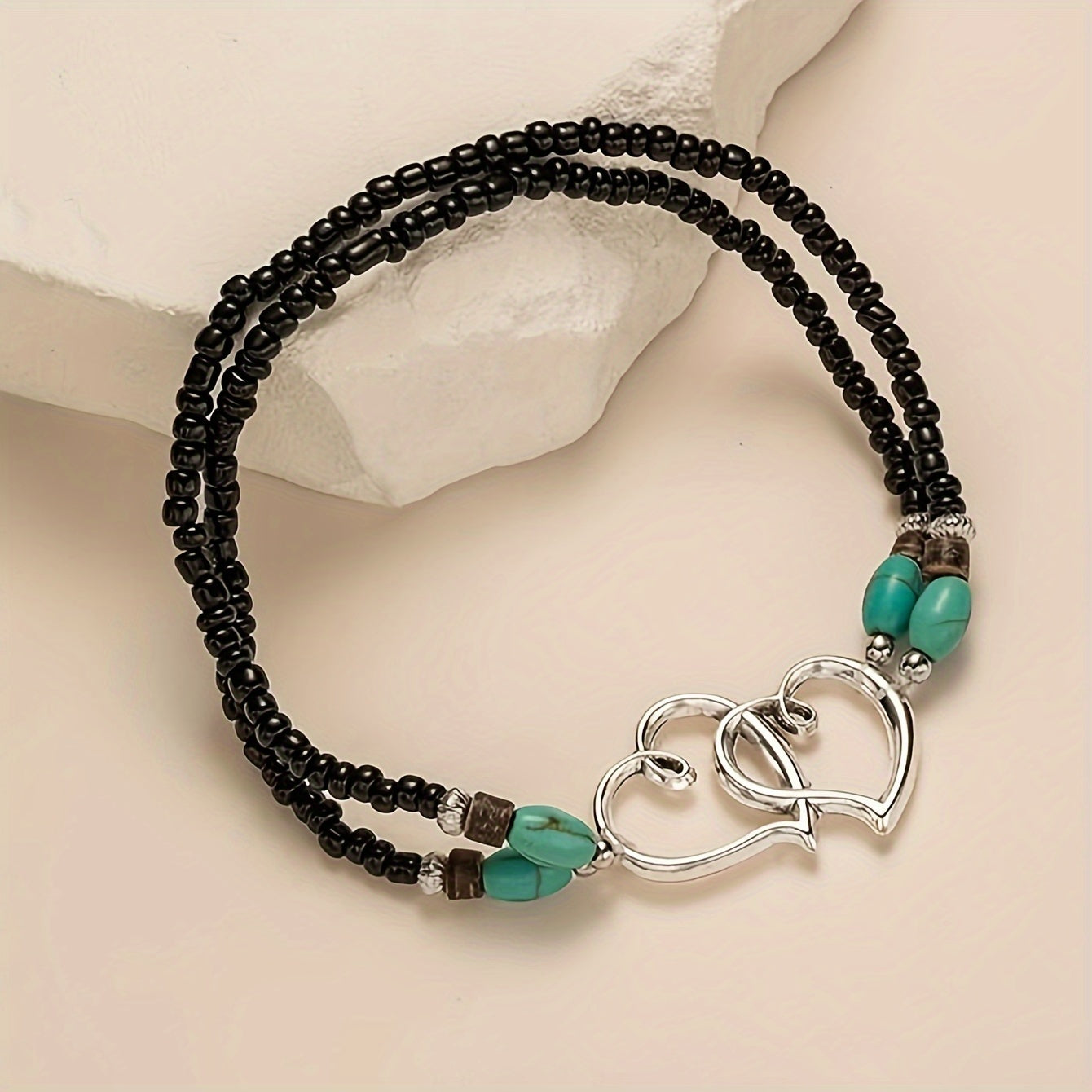 Double Layer Rice Bead Anklet
