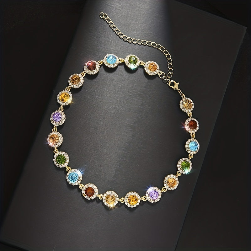 Colorful Rhinestone Necklace