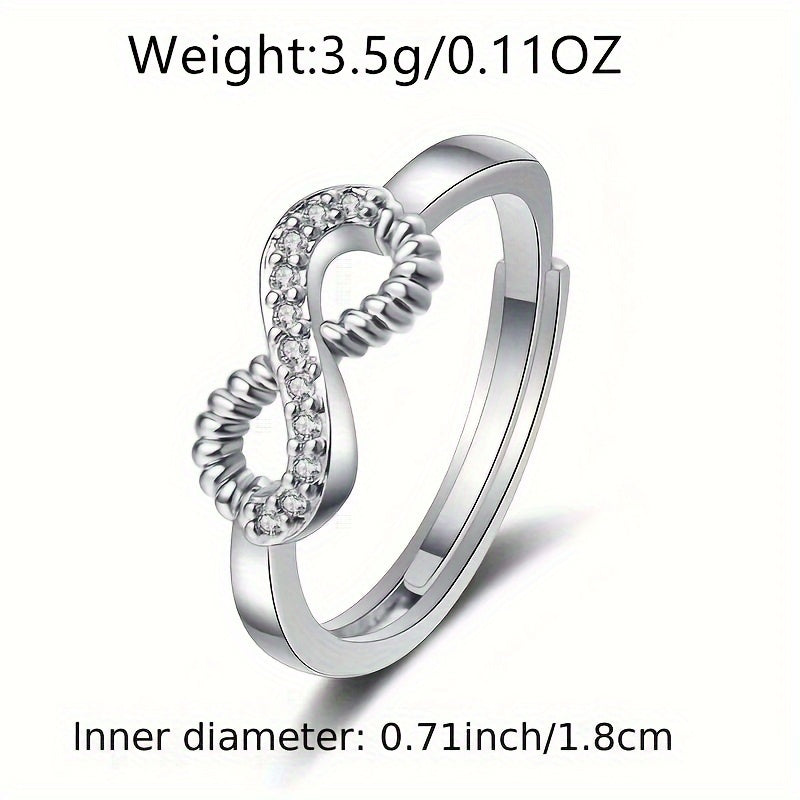 Adjustable Ring Infinity Shaped Ring