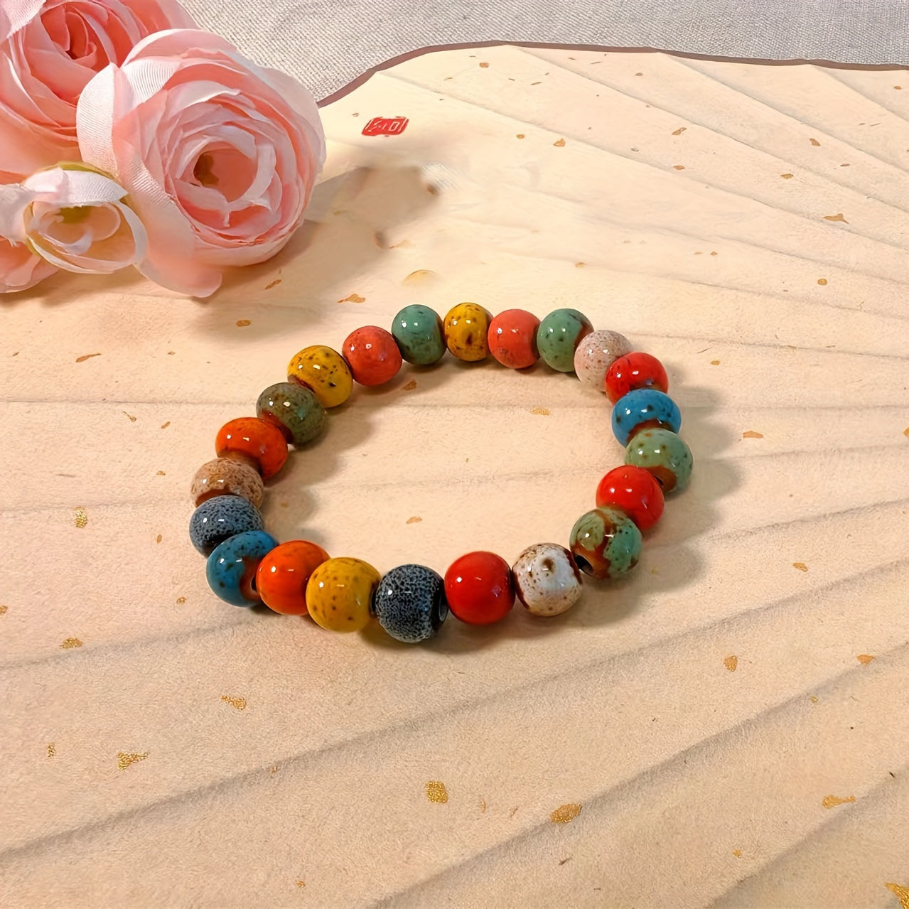 Handcrafted Ceramic Bead Bracelet
