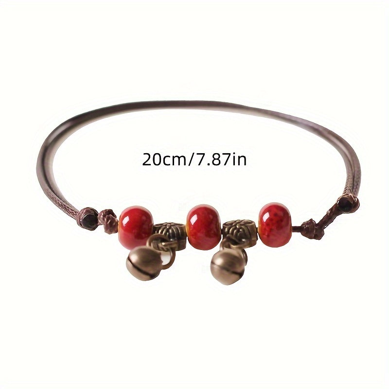 Adjustable Ceramic Braided Anklet