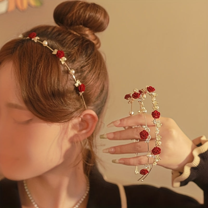 Rose Flower Headband