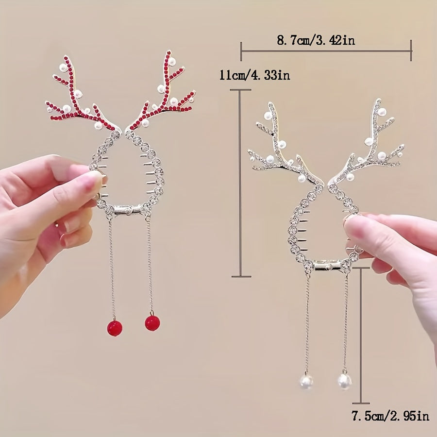 Reindeer Christmas Hairpin