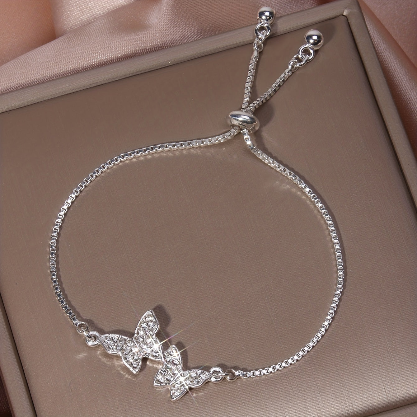 Double Butterfly Chain Bracelet
