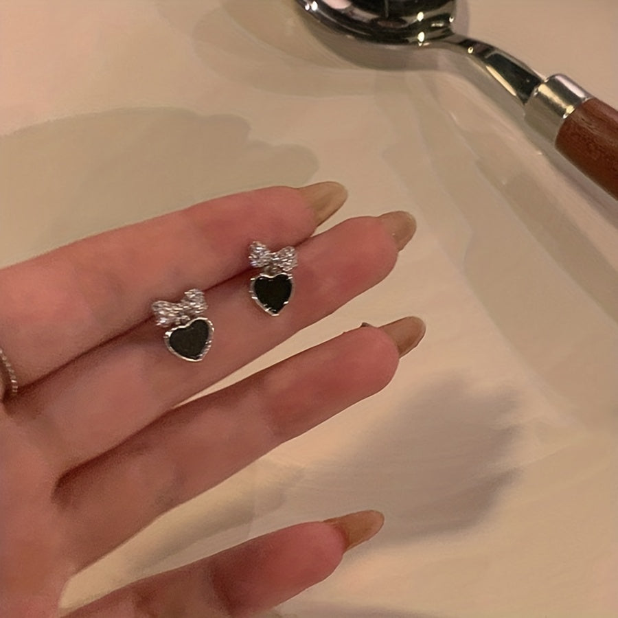 Bow & Heart Earrings