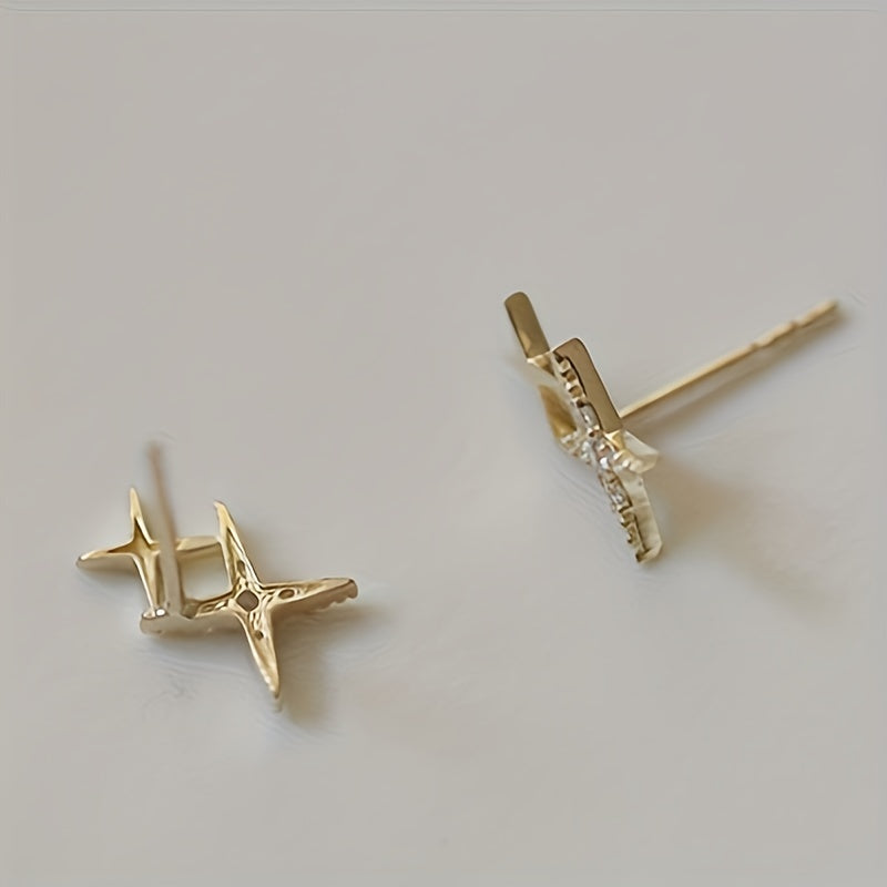 Minimalist Double Star Earrings