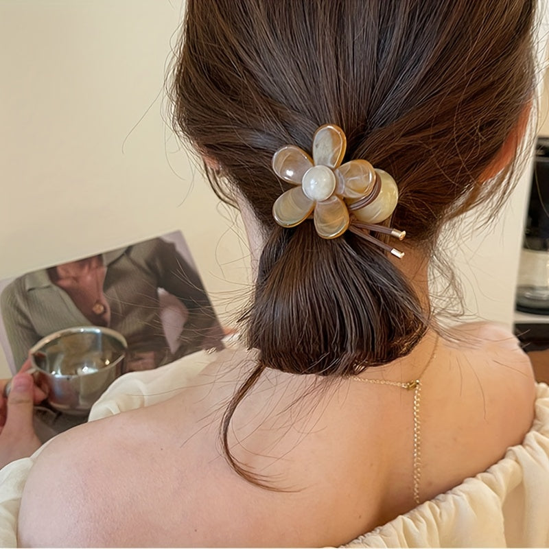 Set Cute Flower Elastic Hair Bands( one set)