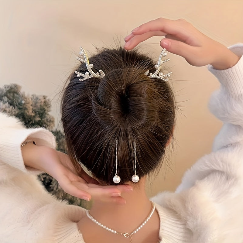 Reindeer Christmas Hairpin