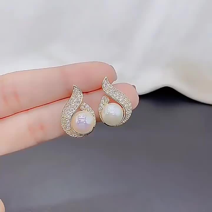 Waterdrop Shape Faux Pearl Earrings