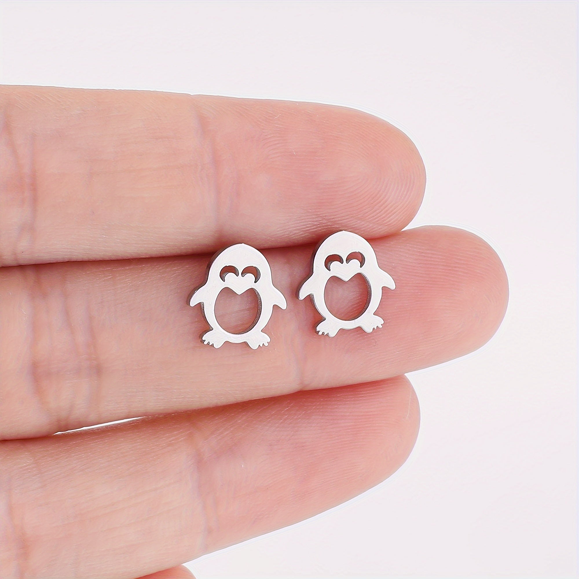 Hollow Penguin Shaped Earrings