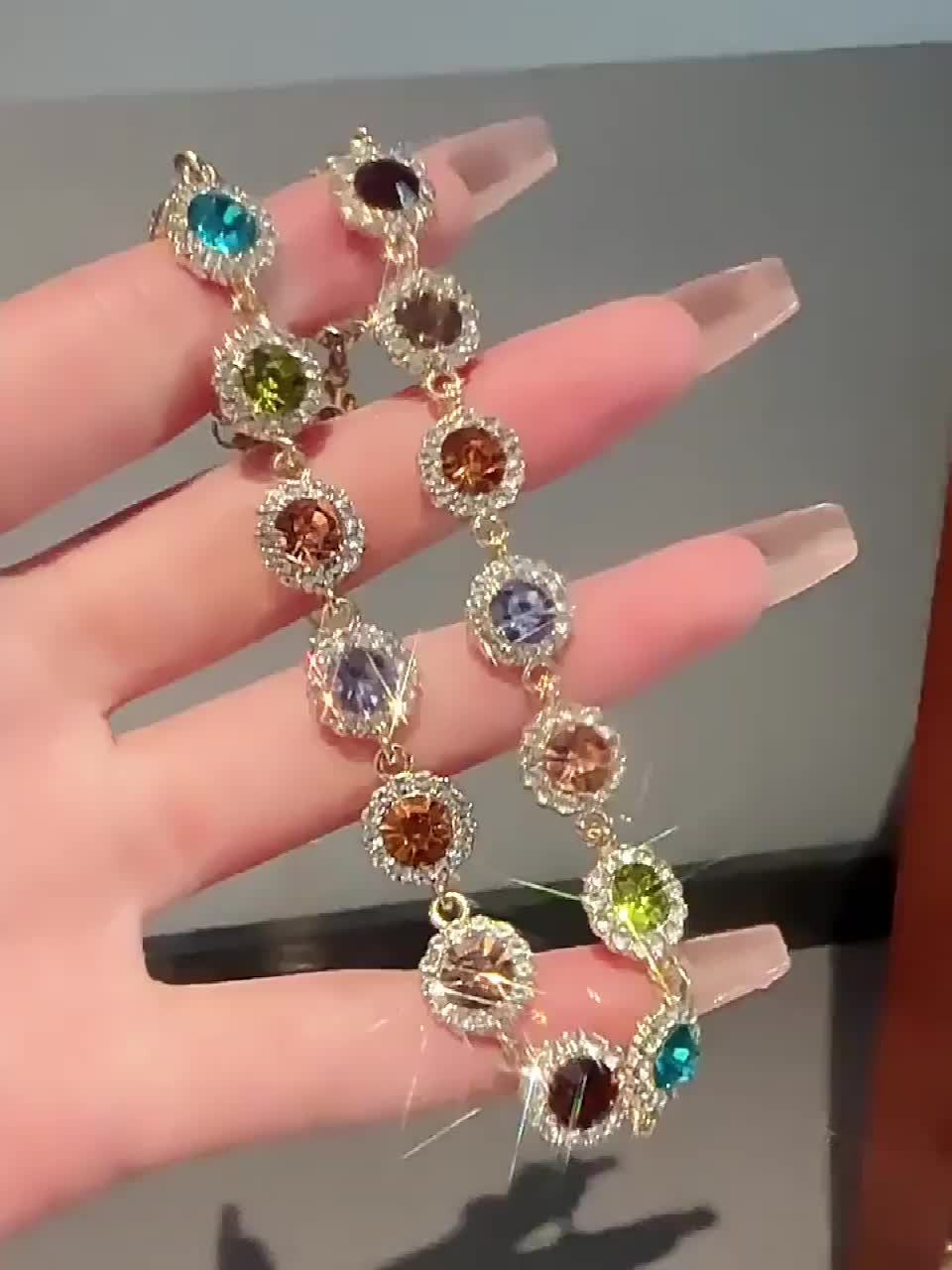 Colorful Rhinestone Necklace