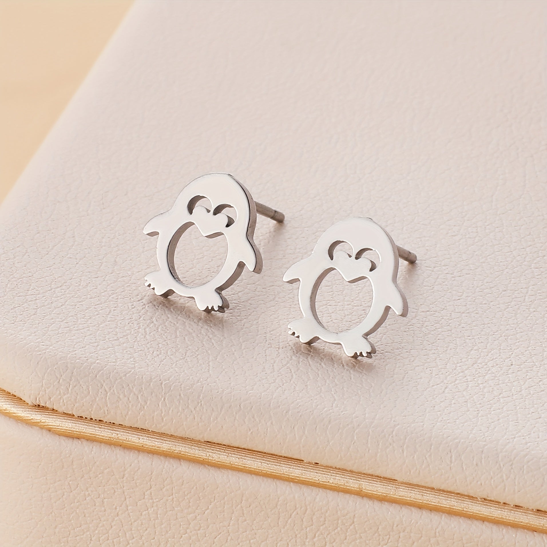 Hollow Penguin Shaped Earrings
