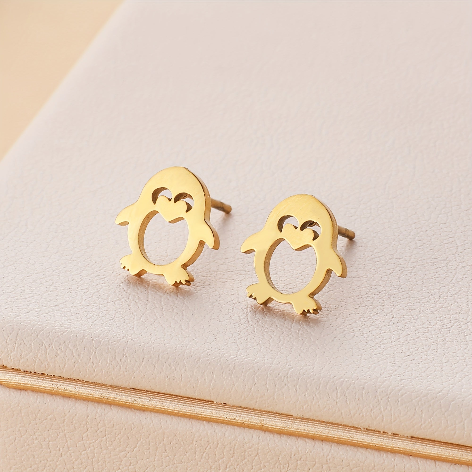 Hollow Penguin Shaped Earrings