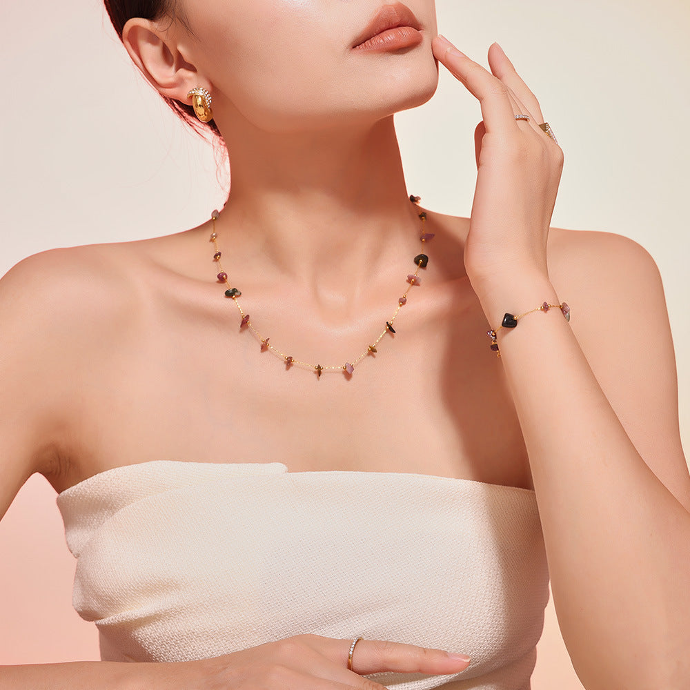 Natural Stone Beaded Bracelet