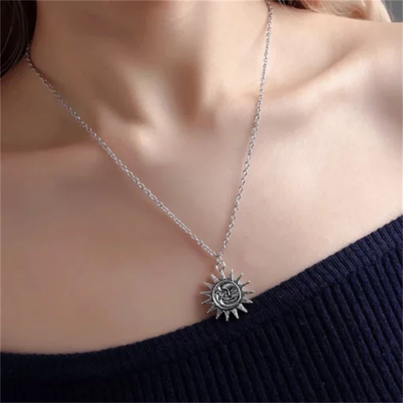Stainless Steel Sun Necklace