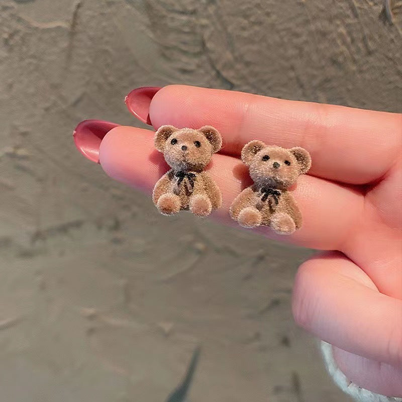 Cute Plush Teddy Bear Earrings