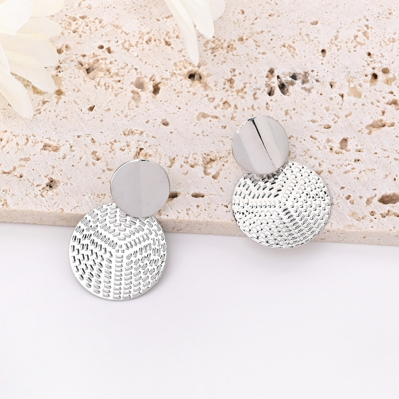 Chic Round Metal Earrings