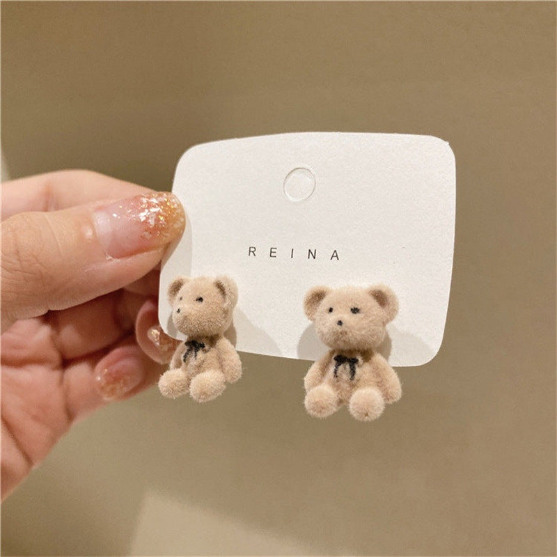 Cute Plush Teddy Bear Earrings