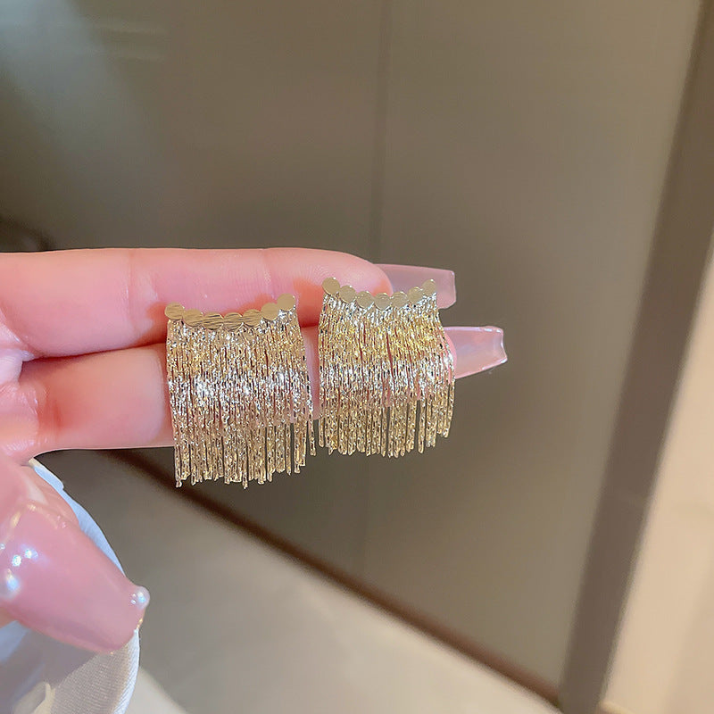 Rhinestone Tassel Earrings