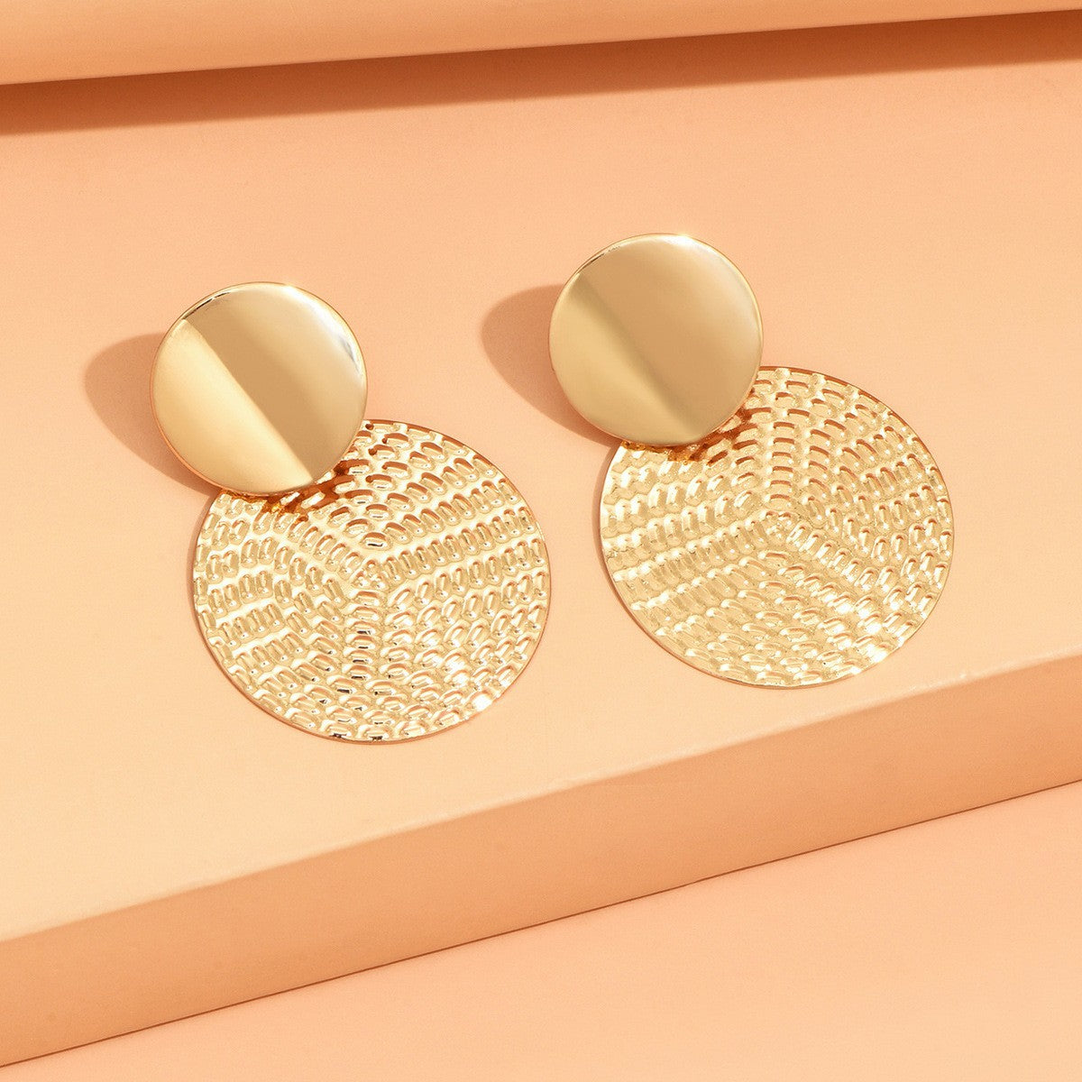 Chic Round Metal Earrings