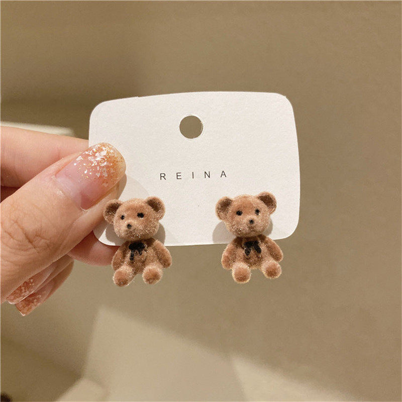 Cute Plush Teddy Bear Earrings
