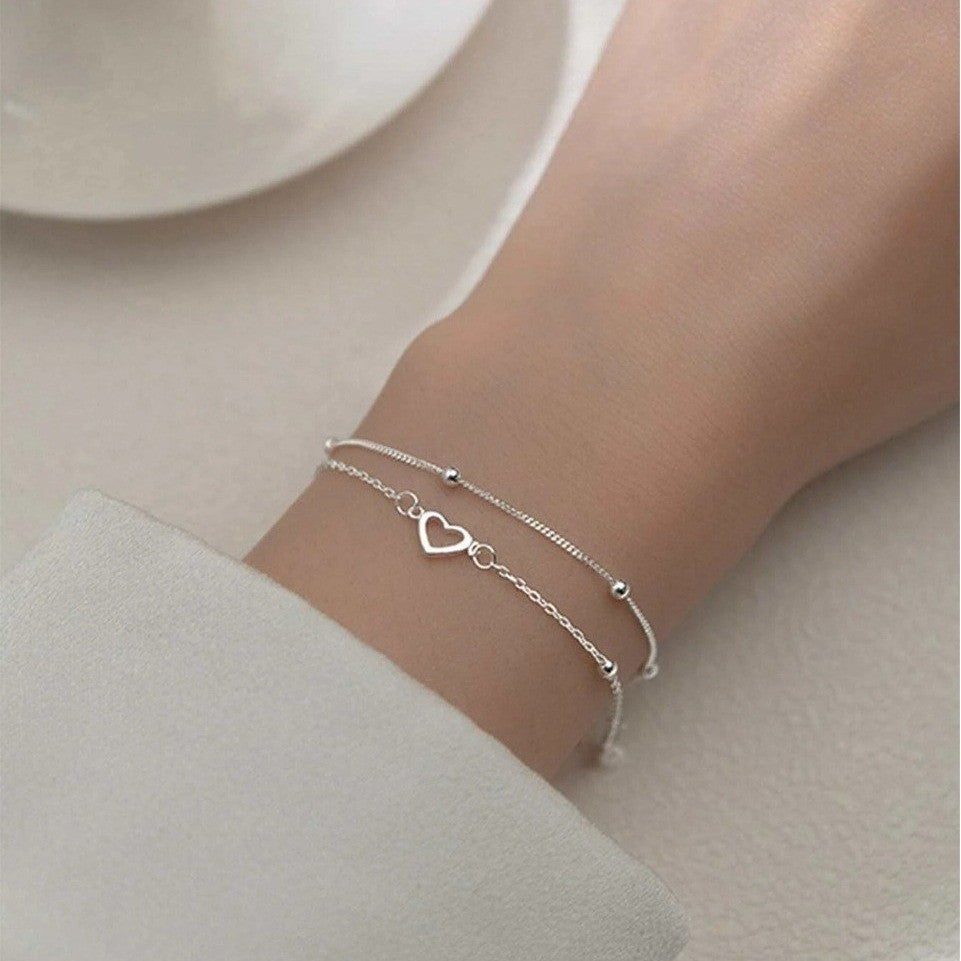 Double Love Heart Bracelet