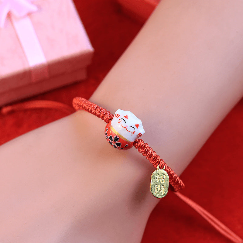 Lucky Cat Charm Bracelet