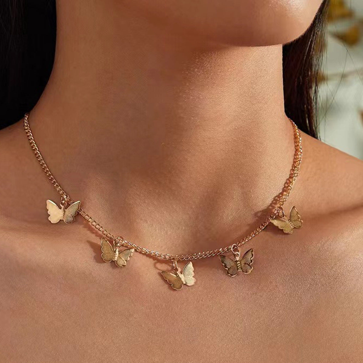 Three-dimensional Butterfly Necklace