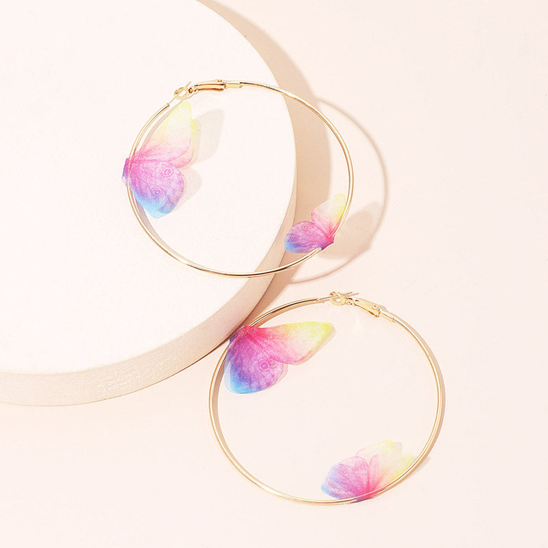 Butterfly Hoops Earrings