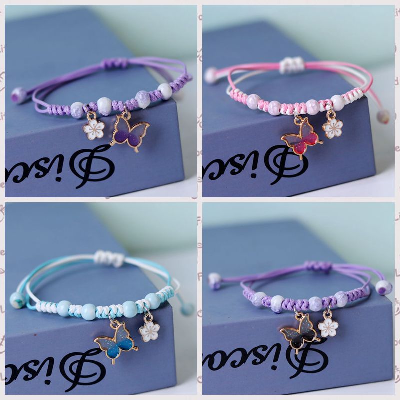 Butterfly & Flower Charm Bracelet