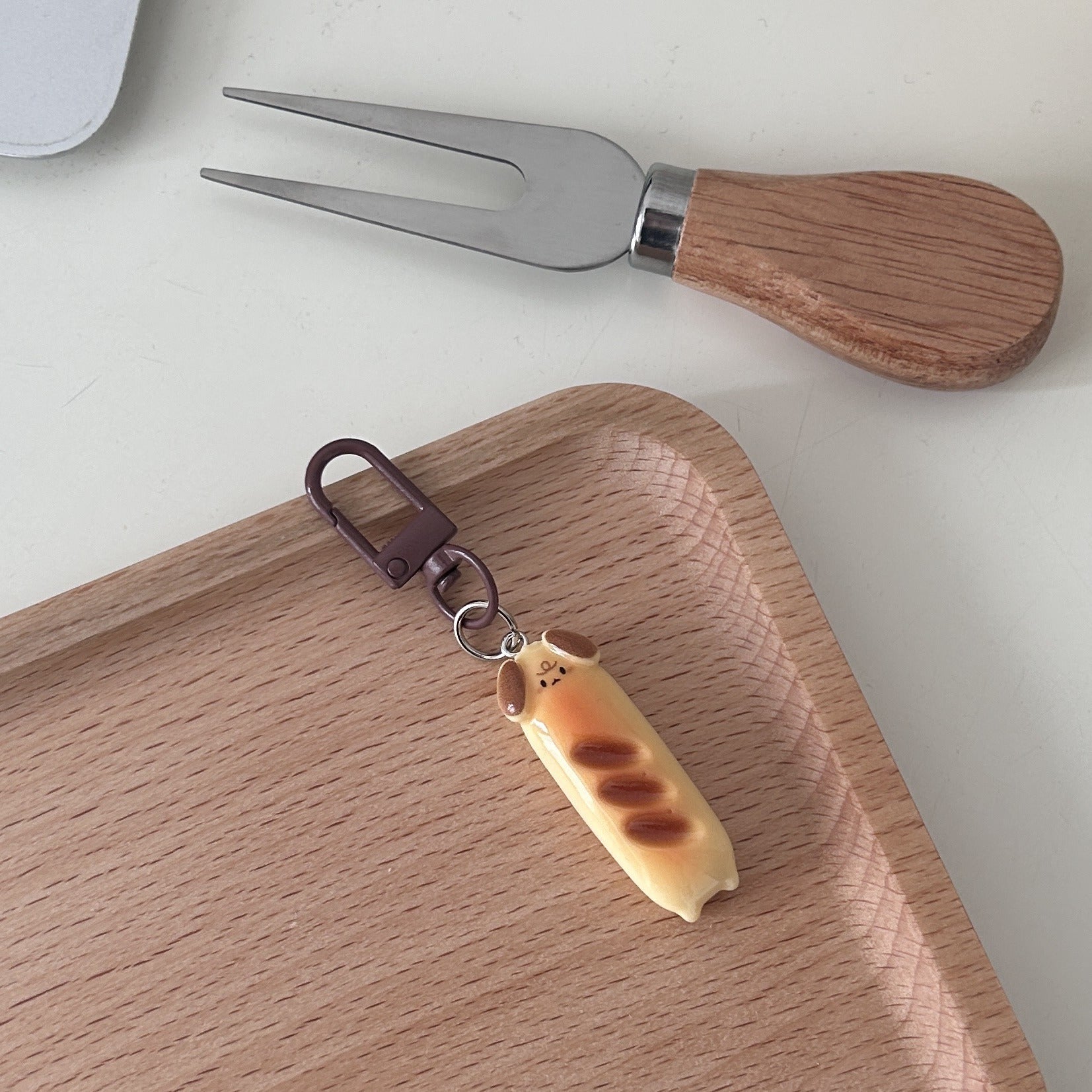 Cute Bread Keychain （Random one）