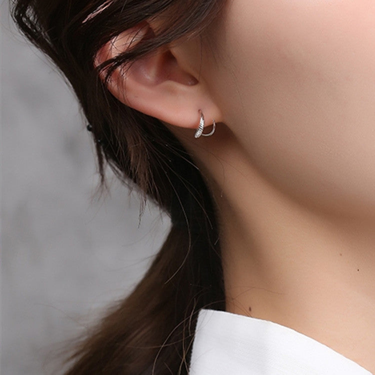 925 Sterling Silver Spiral Stud Earrings