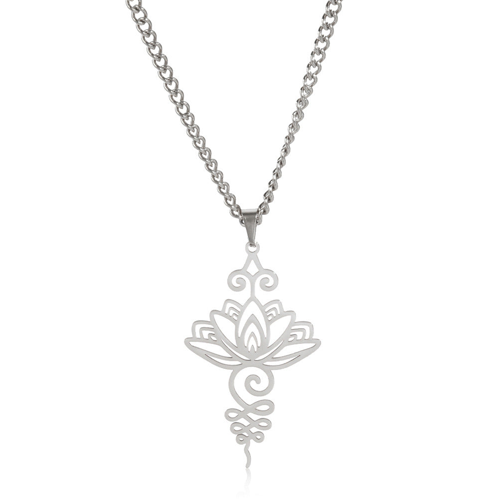 Lotus Flower Pendant Necklace