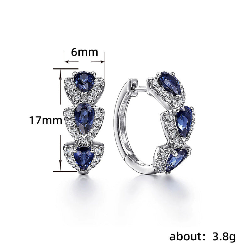 Cubic Zirconia Hoop Earrings