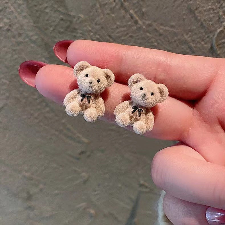 Cute Plush Teddy Bear Earrings