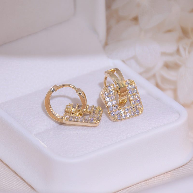 Hollow Square Earrings