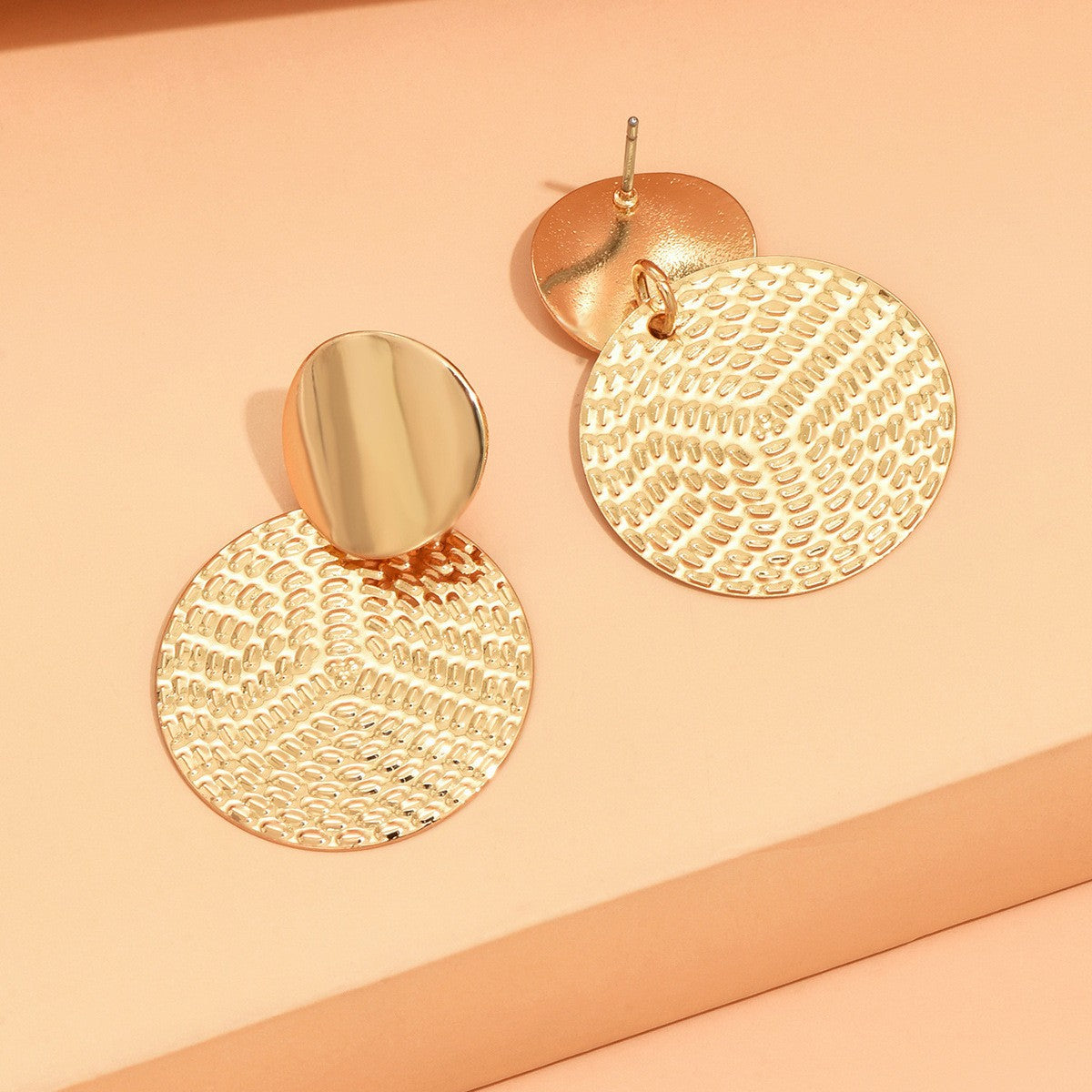 Chic Round Metal Earrings