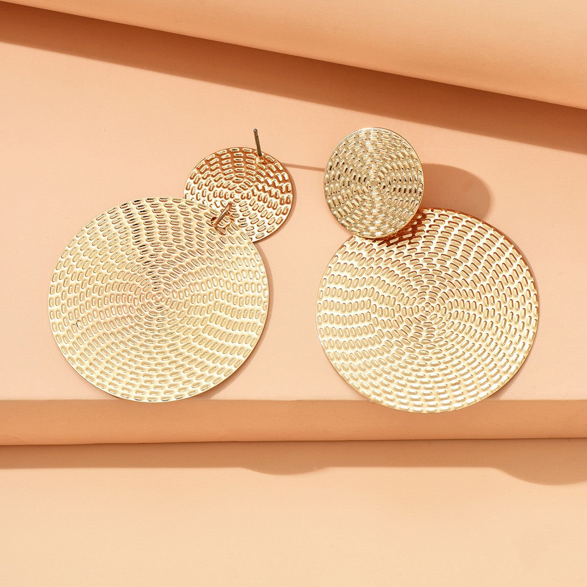 Chic Round Metal Earrings