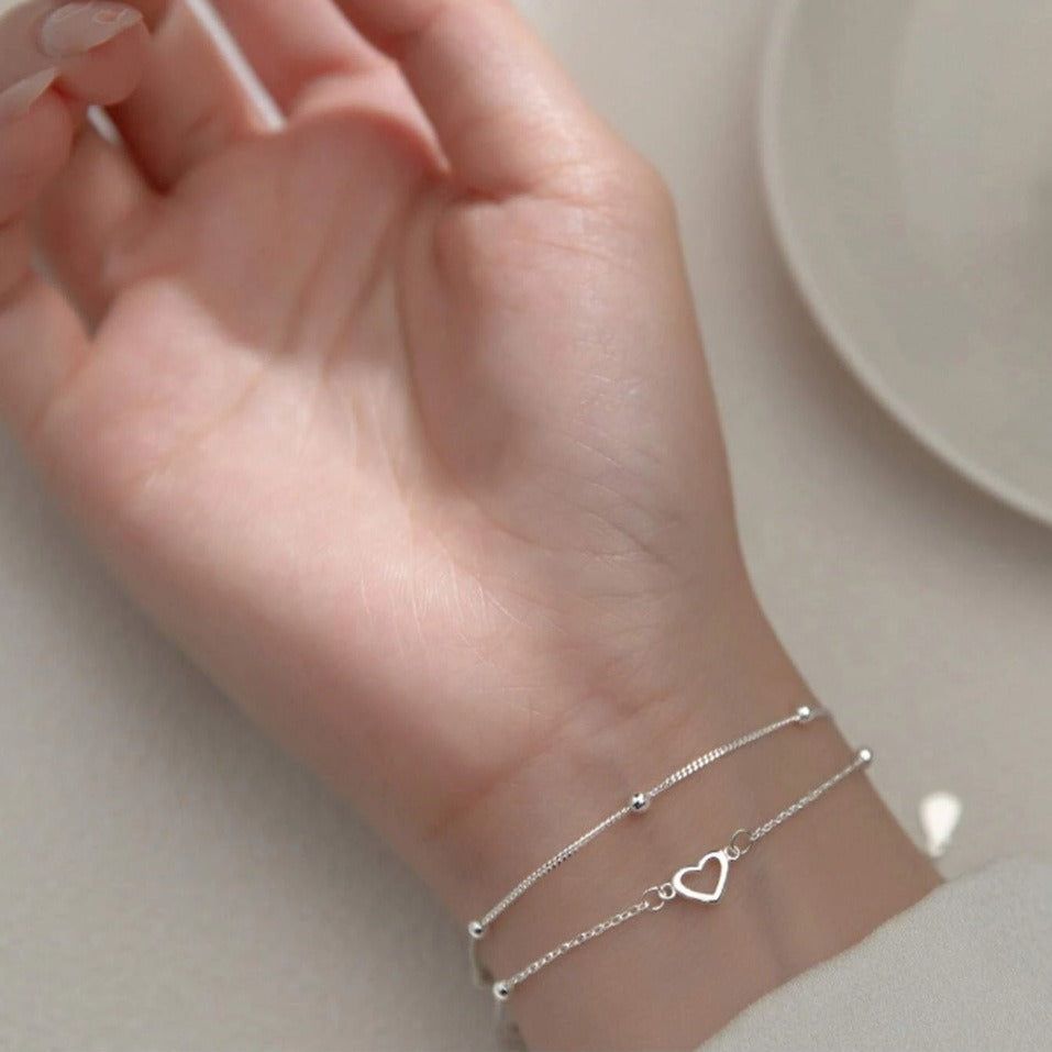 Double Love Heart Bracelet